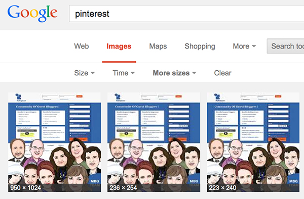 Pinterest: Google Image Search